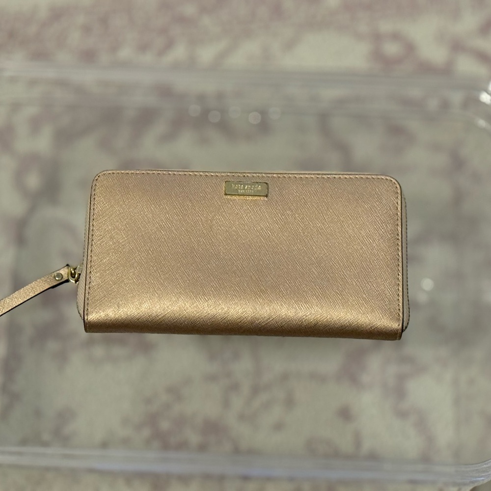Kate Spade Gold Zip Wallet